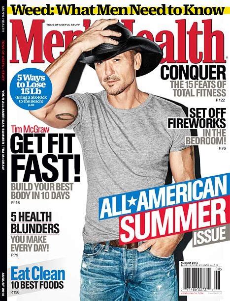 tim mcgraw goes shirtless in men s health shows off eight pack and