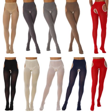 women crotchless pantyhose cutout tights stockings hosiery underwear