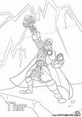 Norse Thor sketch template