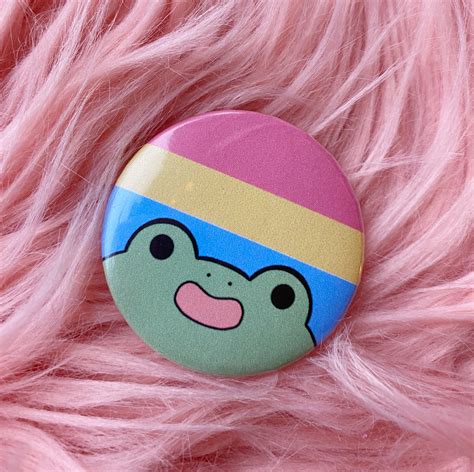 Pansexual Pin Pan Pride Queer Pin Lgbt Pins Frog Pin Etsy