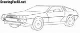 Delorean Draw Dmc Drawing Car Side Drawingforall Unusual Stepan Ayvazyan Tutorials Cars Posted Window sketch template