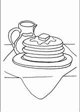 Coloring Pancakes Syrup sketch template