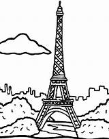 Paris Eiffel Coloring Tower Pages Printable France Drawing Print Holiday Getcolorings Getdrawings Easy Color Colorings sketch template