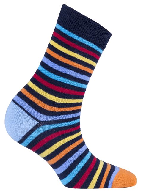 socks n socks black rainbow stripe socks