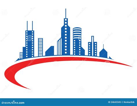 building logo stock vector illustration  cities downtown