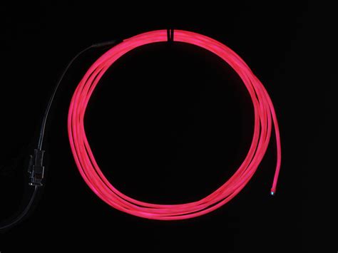 high brightness pink electroluminescent el wire  meters high brightness long life id