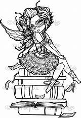 Coloring Lynn Hannah Pages Fairy Adult Digital Colouring Books Cards Line Stamp Fantasy Library Crafts Girls Instant Exclusive Book Sheets sketch template