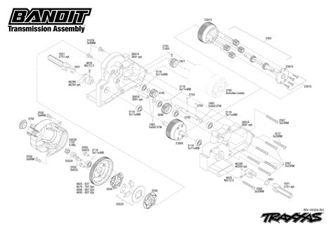 exploded view traxxas bandit  transmission astra