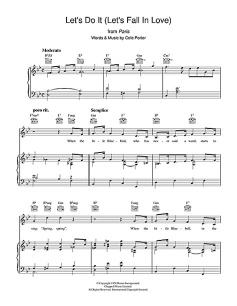 Let S Do It Let S Fall In Love Sheet Music By Cole Porter Piano