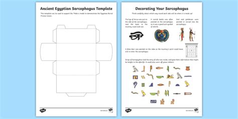 printable sarcophagus  printable templates