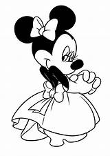 Mouse Minnie Coloring Easy Pages Cute Girls Printable Looking Print Color sketch template