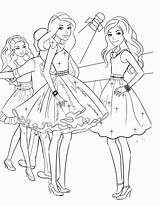 Coloring Fashion Pages Girls Printable Barbie Popular Princess sketch template