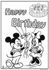Mickey Birthday Mouse Happy Coloring Pages Color Geburtstag Disney Printable Worksheets Halloween Choose Board Getcolorings Book Worksheeto sketch template