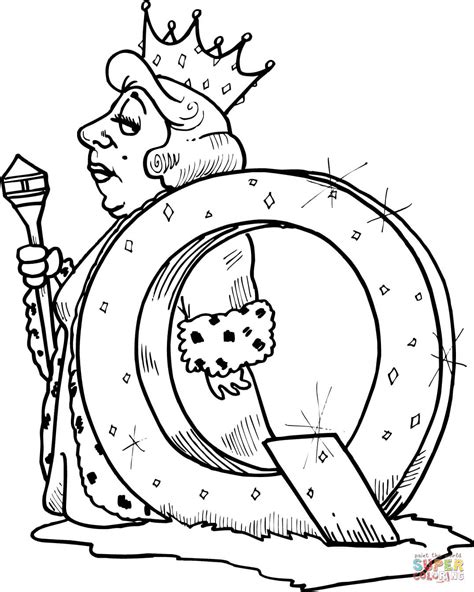 letter    queen coloring page  printable coloring pages