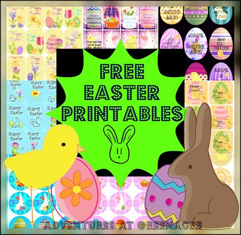 adventures  greenacre  easter printables