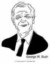 Presidents Coloring Bush George Primarygames Pages sketch template