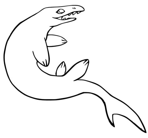 funny mosasaurus coloring page  printable coloring pages  kids