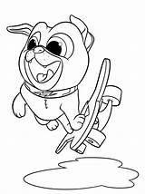 Puppy Coloring Dog Pages Pals Cartoon sketch template