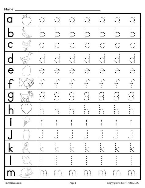 printable tracing lowercase letters tracinglettersworksheetscom