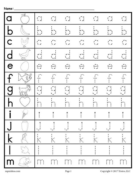 printable tracing lowercase letters  printable tracing