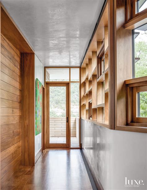 modern neutral hallway  multi pane window luxe interiors design