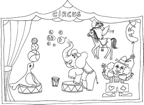 circus coloring pages coloringpagescom