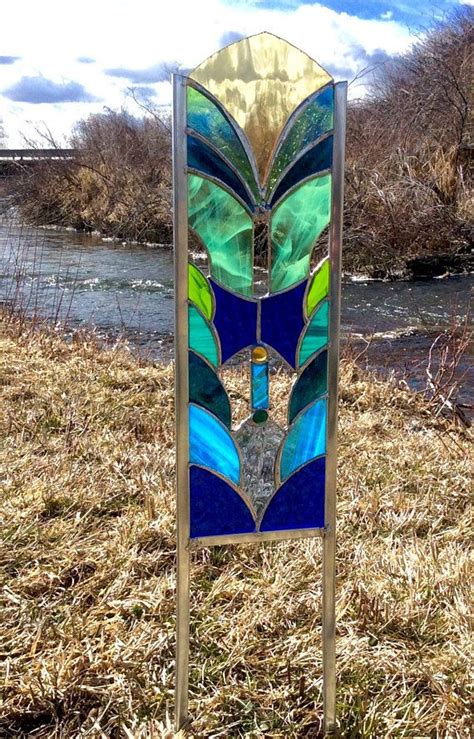 This Outdoor Garden Stake Is An Original Design By Tristans Stained