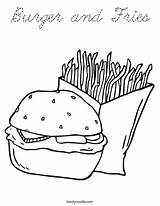 Coloring Fries Burger Cursive Favorites Login Add sketch template