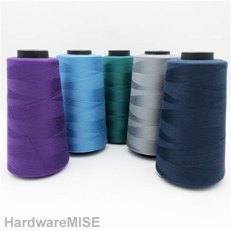 spun polyester sewing thread benang jahit  blue dark blue green grey purple   malaysia