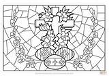 Pasqua Vetrata Croce Religiosa sketch template