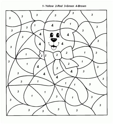 printable color  number coloring page  adults coloring home
