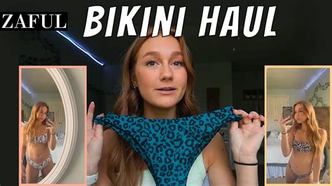 Zaful Bikini Haul Try On Different Zaful Bikinis Youtube