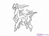 Pokemon Coloring Pages Arceus Dialga Darkrai Color Draw Getcolorings 2010 Printable Pikachu Creation2 sketch template