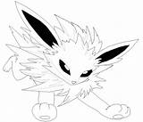 Jolteon Pokemon sketch template