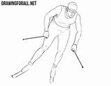 Draw Skier Drawingforall Ayvazyan Stepan Tutorials Drawing Posted People sketch template