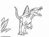 Spinosaurus Coloring Pages Printable Screaming Kids Color sketch template