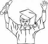 Kids Graduating Clipart Insertion sketch template