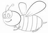 Bee Coloring Cartoon Pages Drawing Printable Bees Simple Getdrawings Categories sketch template