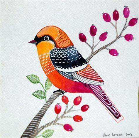ideas  bird art  pinterest watercolor bird bird