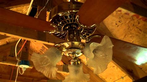 hunter  original ceiling fan  polished brass  youtube