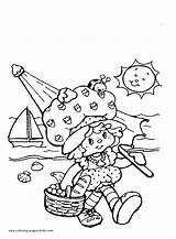 Coloring Pages Strawberry Shortcake Cartoon Color Printable Kids Sheets Character Print Characters Sheet Book Vintage Cute Found sketch template