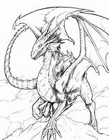 Dragon Medieval Drawing Draco Getdrawings Drawings Jewel sketch template