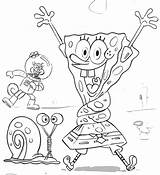 Coloring Pages Spongebob Gary Snail Sandy Happy Sad Easter Size Book Egg Found Print Template sketch template