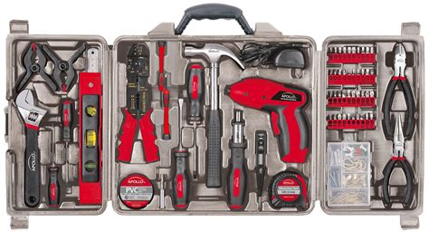 apollo precision tools dt household tool kit  piece amazonca tools home improvement