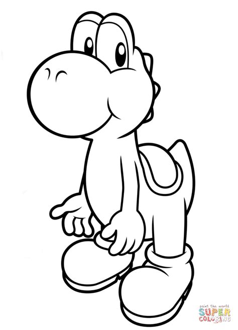 cute yoshi coloring page  printable coloring pages