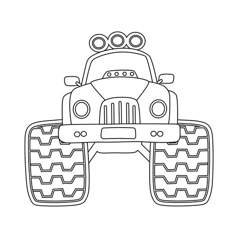 childrens monster truck themed colouring pages instant etsy