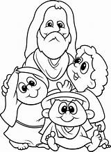 Jesus Coloring Children Loves Pages Little Getcolorings Color Getdrawings sketch template