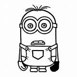 Coloring Minions 210mm sketch template