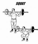 Squat Squats Bodybuilding sketch template