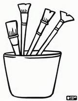 Paint Coloring Brush Pages Brushes Clipart Printable Color Getcolorings Print sketch template